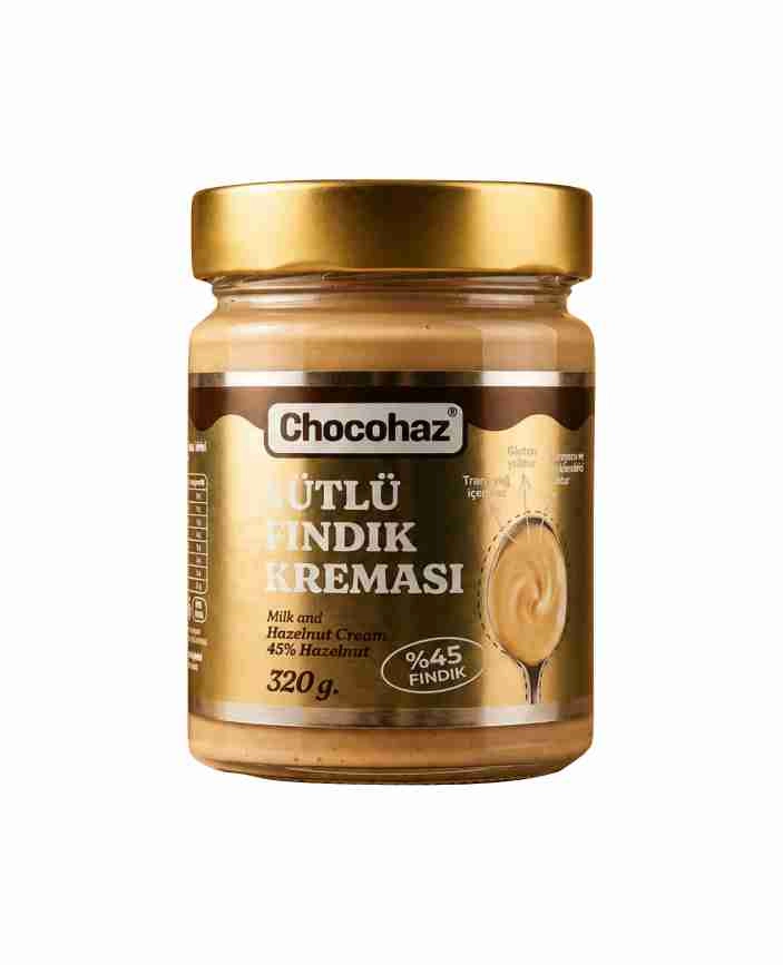 Chocohaz %45 Fındık Parçacıklı Sütlü Fındık Kreması 320 Gr