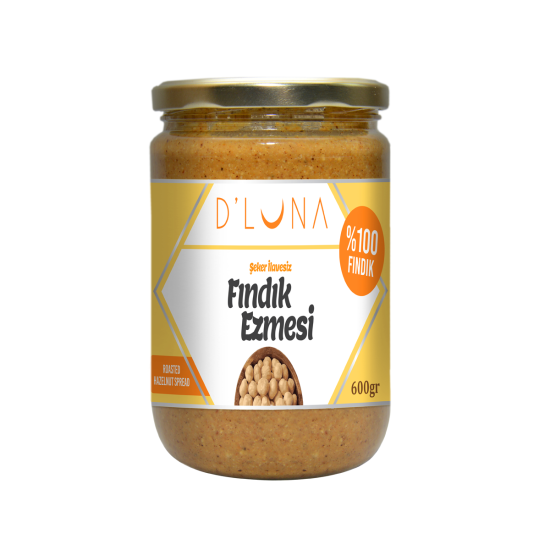 D’ Luna %100 Şeker İlavesiz Fındık Ezmesi 600 Gr