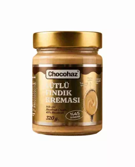Chocohaz %45 Fındık Parçacıklı Sütlü Fındık Kreması 320 Gr