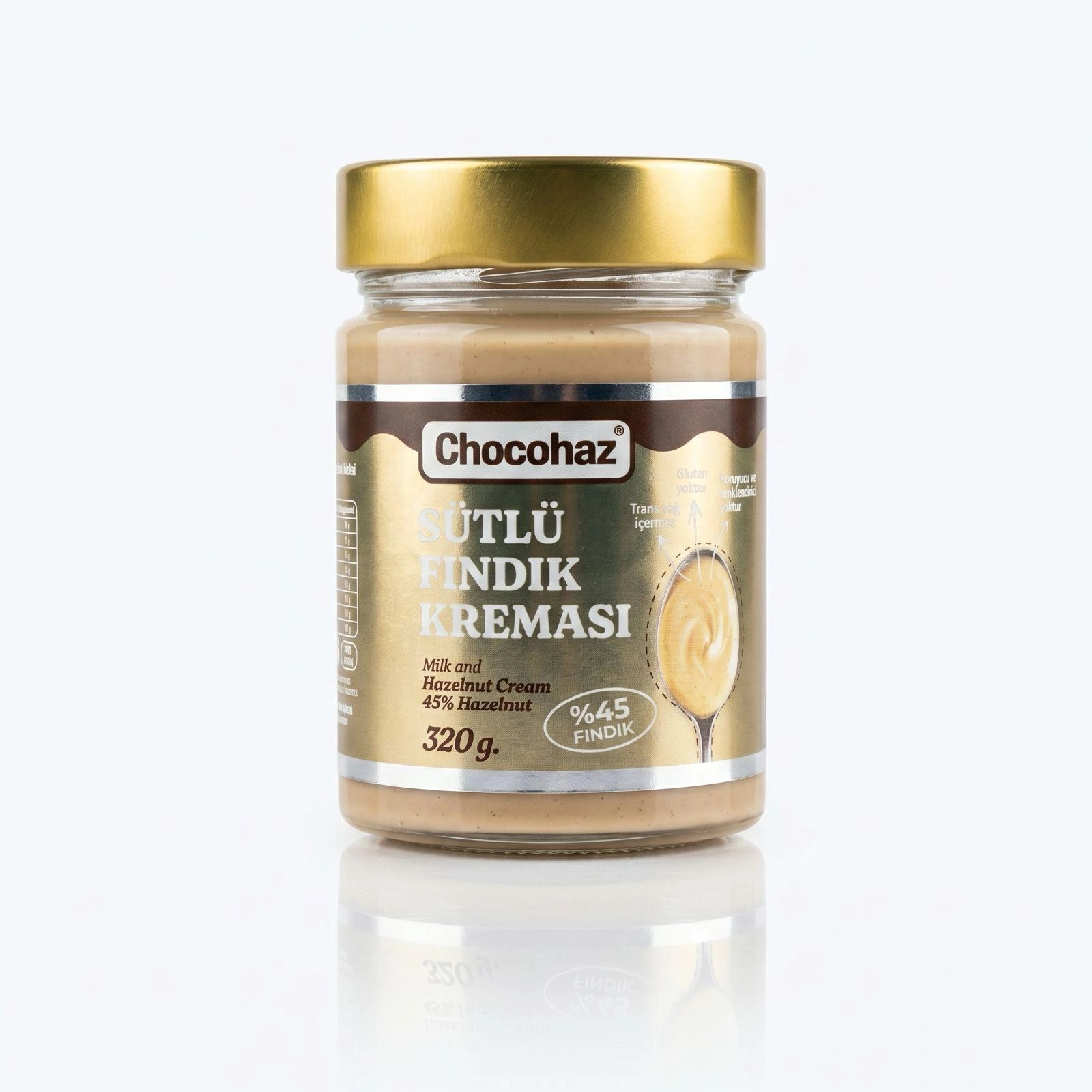 Chocohaz %45 Fındık Parçacıklı Sütlü Fındık Kreması 320 Gr